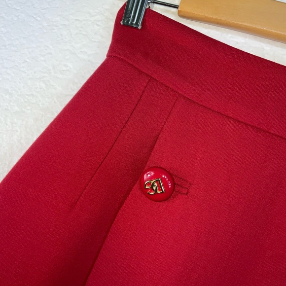 Dolce & Gabbana Red Mini A-Line Cocktail Skirt - Picture 6 of 12